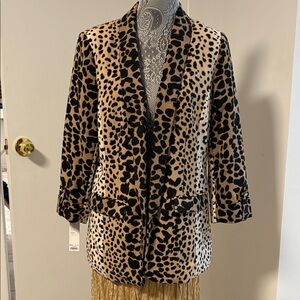 Chic Leopard Print Women's Blazer